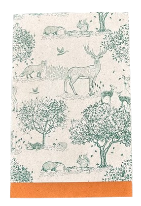 Zakje Vlak Herfstbos Beige - Oranje 17x25-2