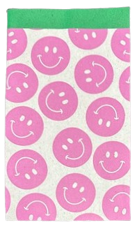 Zakje Vlak Smiley Pink 12x19cm-1