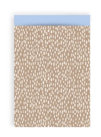 Zakje Vlak Sparkles Taupe - Light Blue - 17 x 25 cm-1