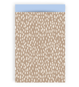 Zakje Vlak Sparkles Taupe - Light Blue - 12 x 19 cm-1