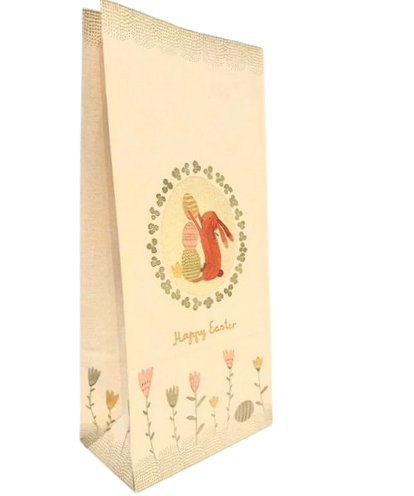 Blokbodemzak Happy Easter Bunny 12x7x26-1