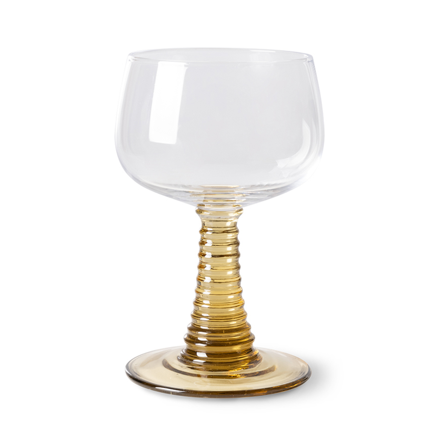 Wine Glass Swirl Green High - HK Living-1