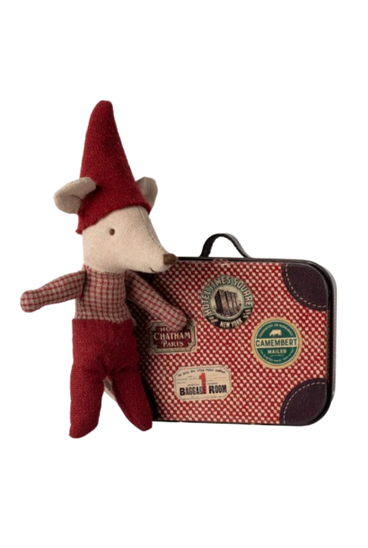 Christmas Mouse Baby In Suitcase