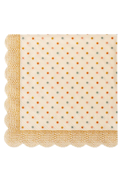 Napkins Multi Dots Ochre