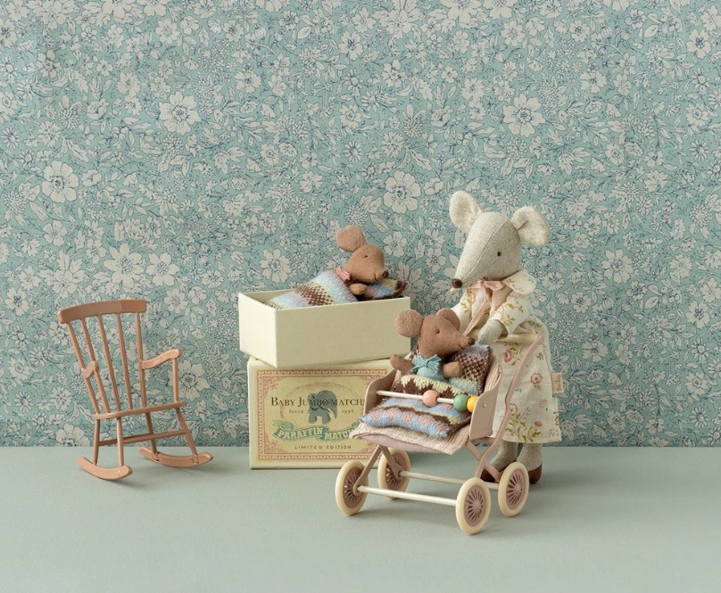 Sleepy Wakey Baby Mouse Blue - Maileg-3