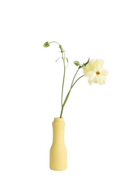 Porcelain Bottle Vase Yellow #6 - Foekje Fleur-1