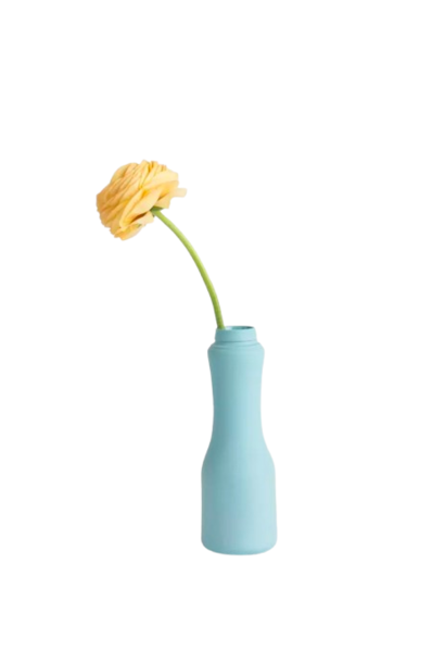 Porcelain Bottle Vase Blue # 6