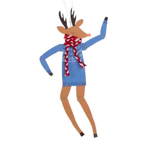 Greeting card Dancing Reindeer - Meri Meri-1