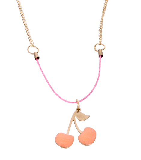 Necklace Enamel Cherries - Meri Meri-1