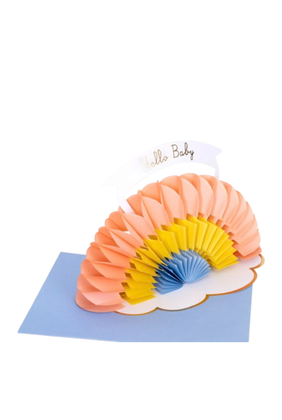 Greeting card Honeycomb Rainbow