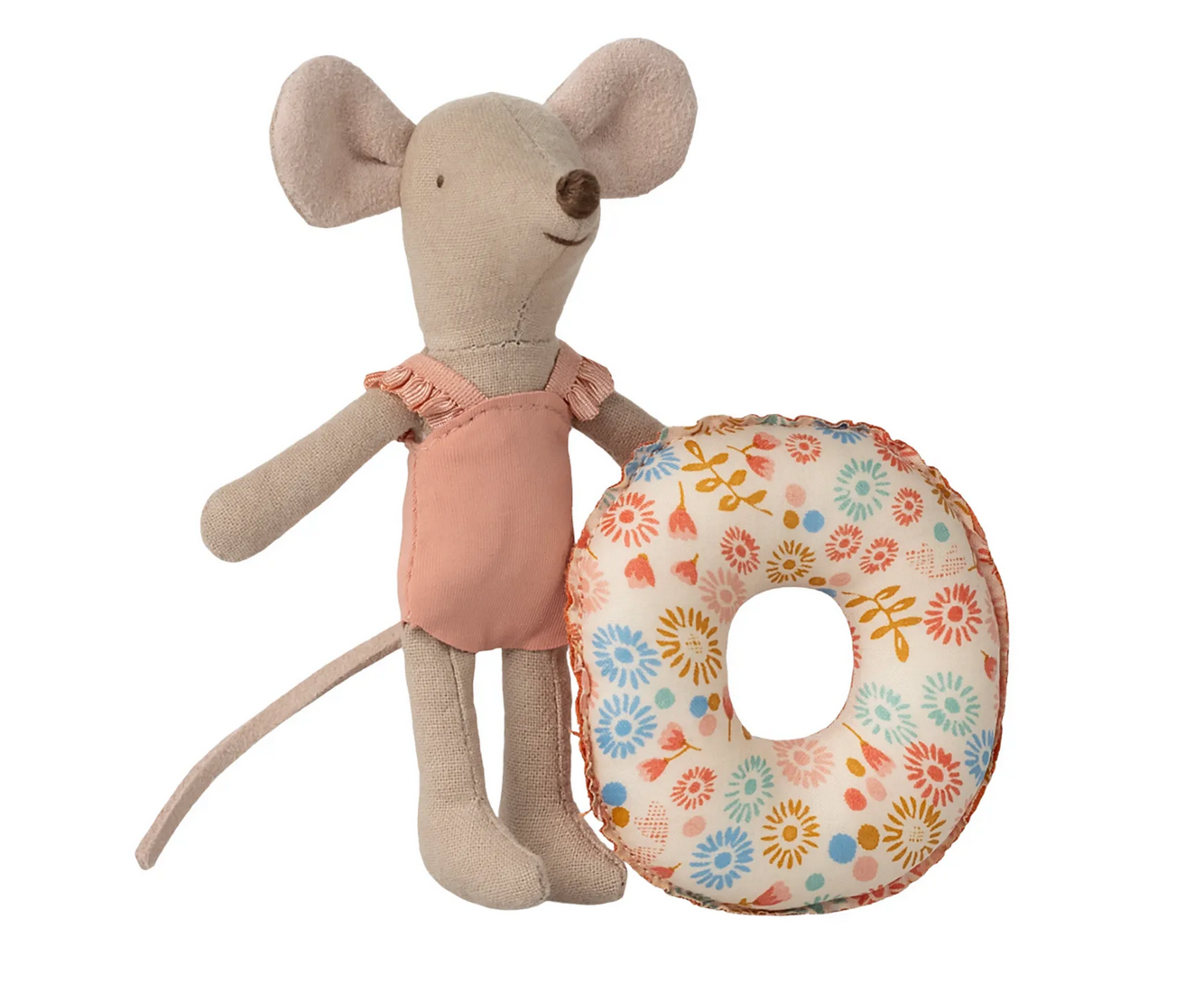 Beach Mouse With Float, Little Sister - Flower - Maileg-1