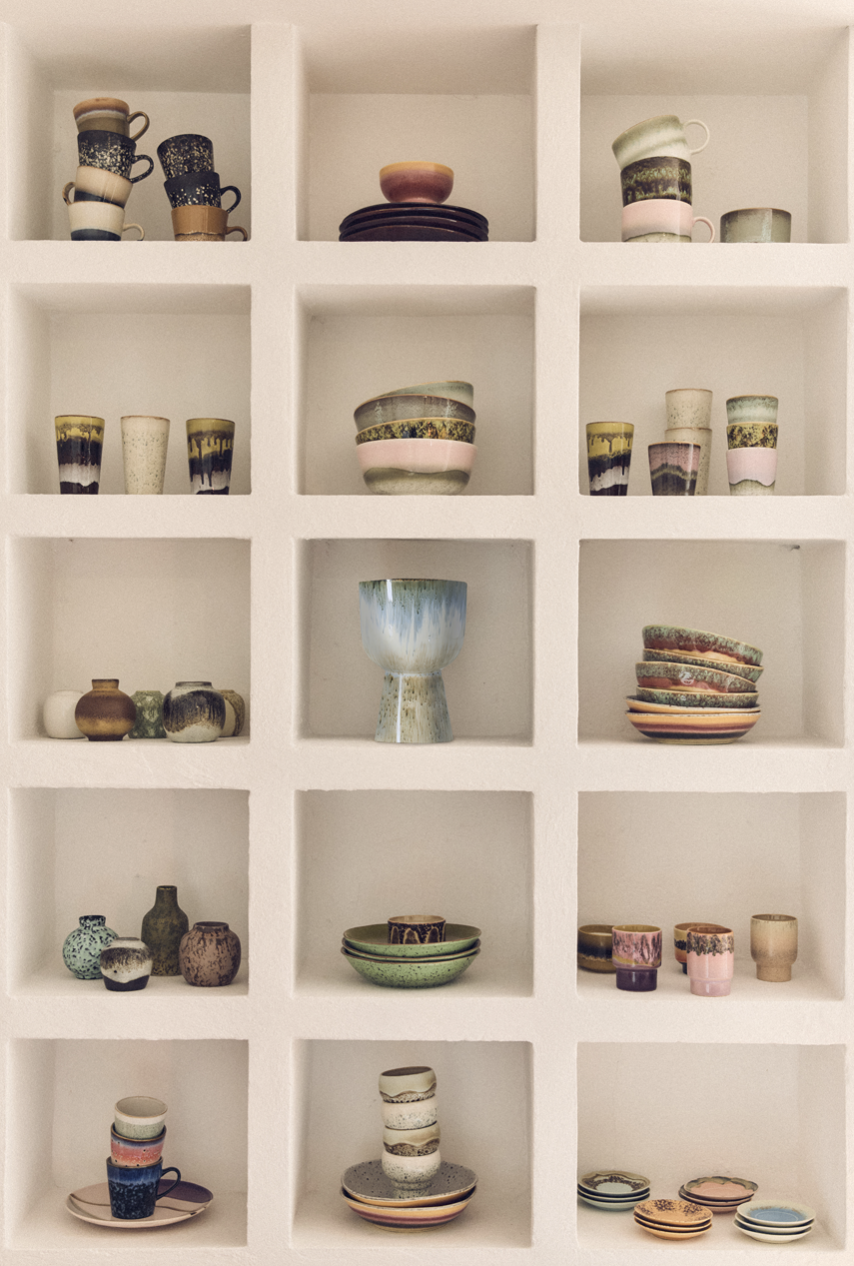 70s Ceramics mall Vase Powder Rose - HK Living-3