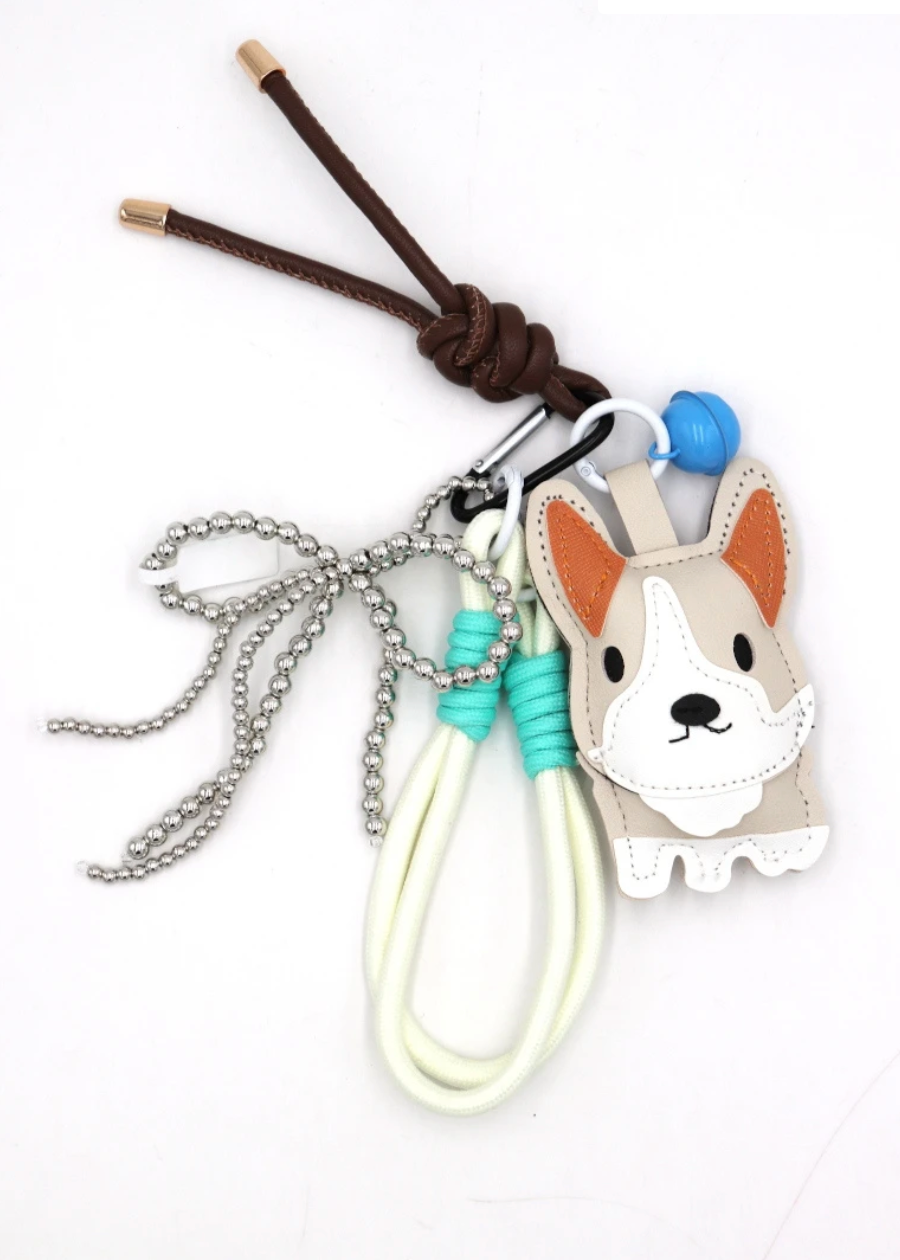 Bag Charm Hond en Strik-1