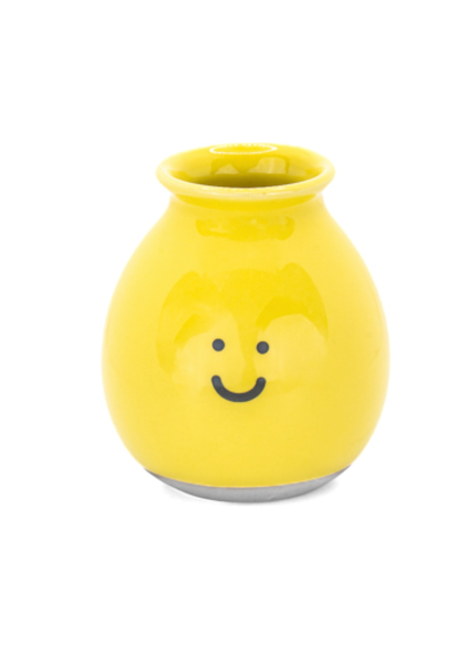 Happy Vase Smiley Yellow