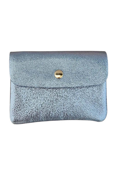 Portefeuille Enkel Metallic Helblauw