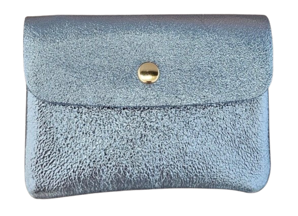 Portefeuille Enkel Metallic Lichtblauw-1