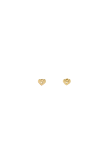 Studs Hart Met Middelpunt - Goud