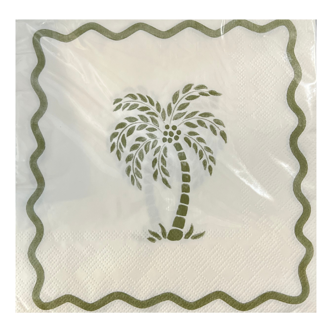 Napkins Palmier Kaki - Opjet Paris-1