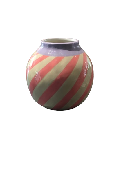 Roze Streepjes Vaas