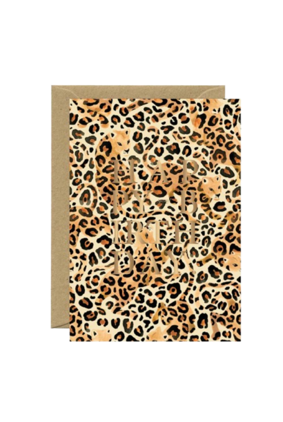 Kaart Happy Birthday Luipaard