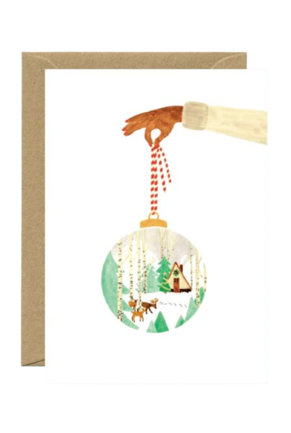 Greeting Card Ornament with forest