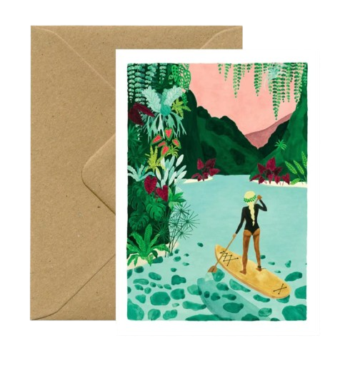 Wenskaart Paddle Girl-1