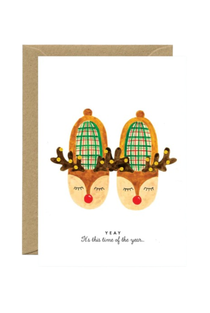 Wenskaart Xmas shoes