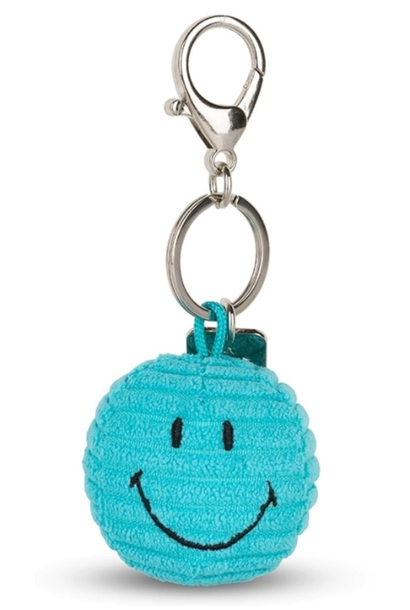 Smiley Sleutelhanger Corduroy Teal Blauw