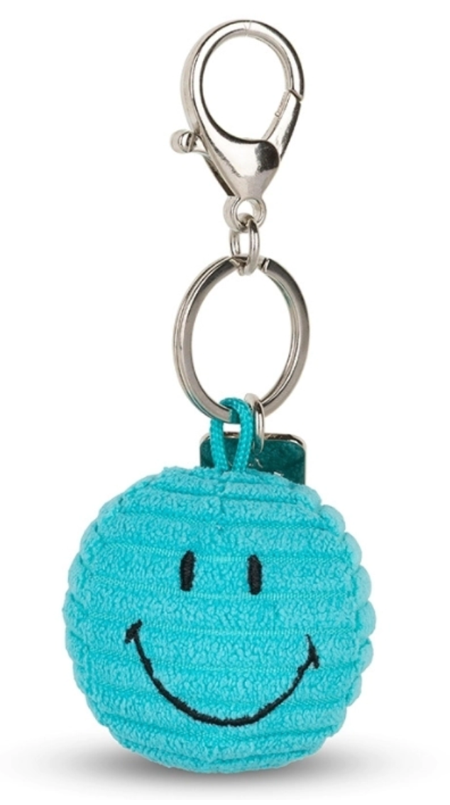 Smiley Sleutelhanger Corduroy Teal Blauw B.T Chaps-1