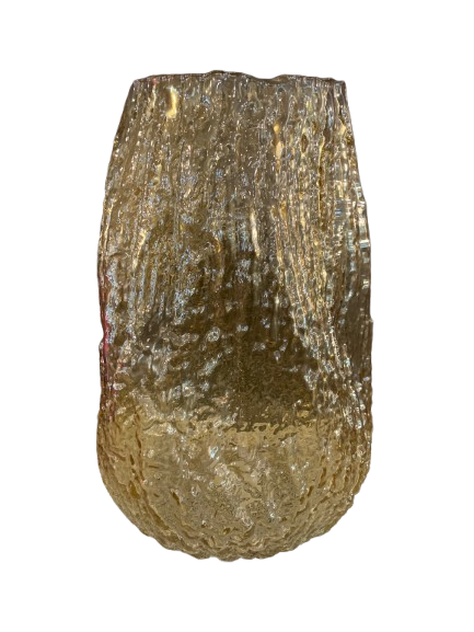 Organische Vaas Glas Geel-1