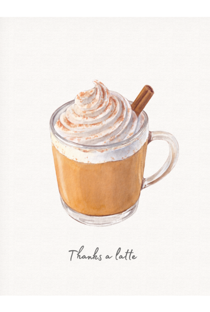 Wenskaart Thanks A Latte