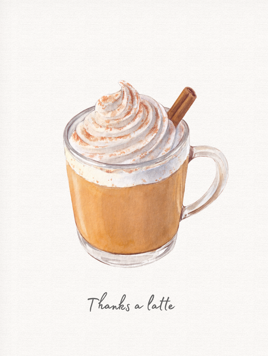 Wenskaart Thanks A Latte-1