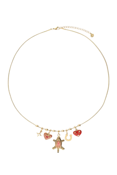 Mystic Bedelketting Met Luipaard Goud