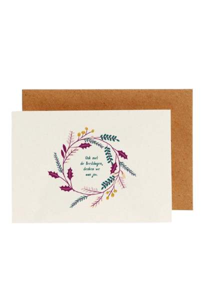 Greeting Card - Ook Met De Feestdagen Denken We Aan Jou