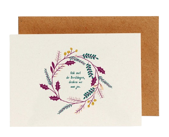 Greeting Card - Ook Met De Feestdagen Denken We Aan Jou - Hello August-1