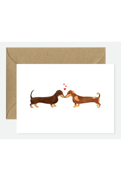 Wenskaart Dachshunds Lovers