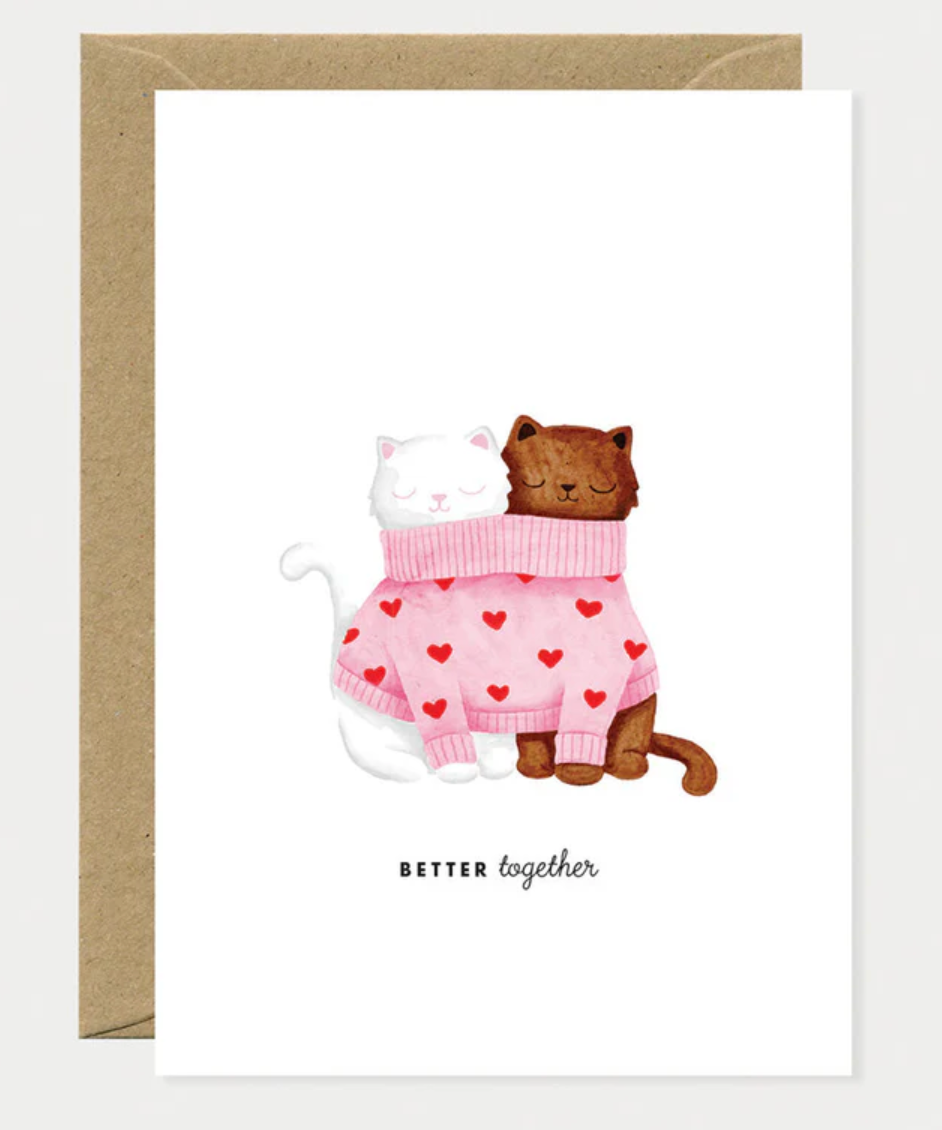 Wenskaart Better Together Cats-1