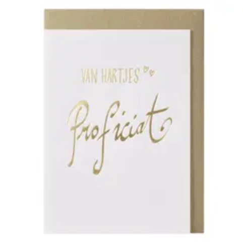 Wenskaart Van Hartjes Proficiat-1