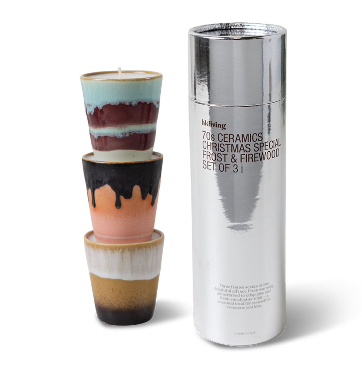 70s Keramiek Christmas Special Candle - HK Living-1