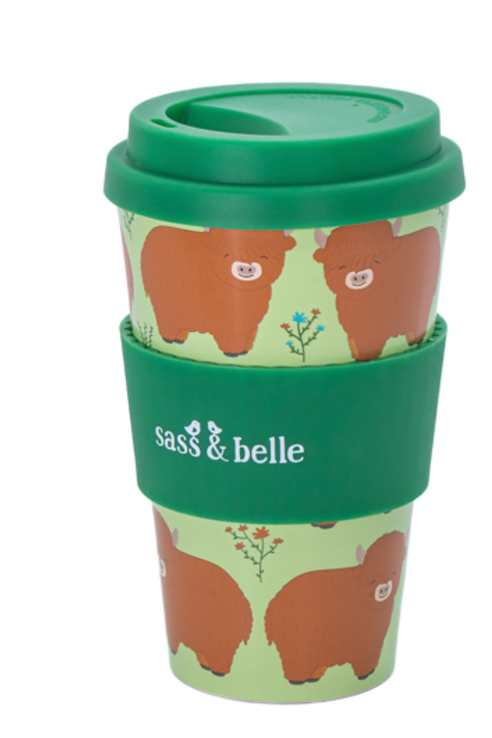 Highland Cow Travel Cup - Sass & Belle-1