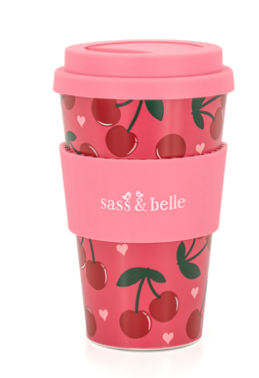 Cherry Coffee Travel Cup - Sass & Belle-1