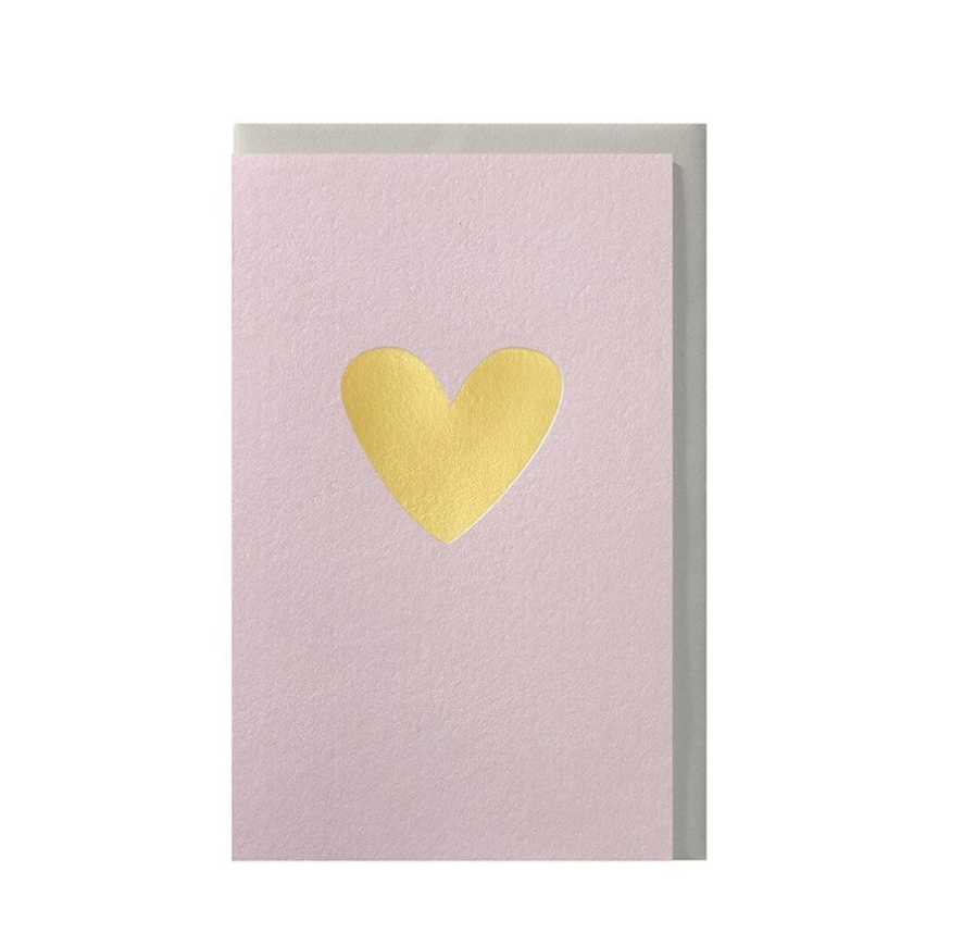 Wenskaart Goud Hart Lila-1