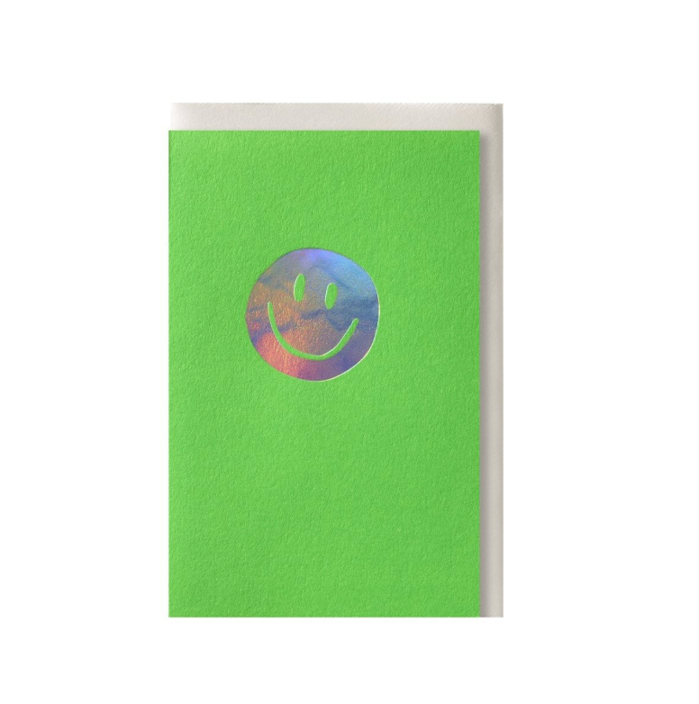 Wenskaart Smiley Fluo Groen-1