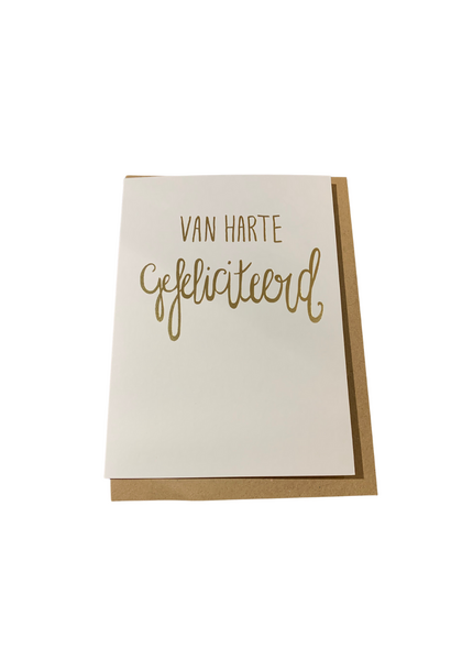 Wenskaart Van Harte Gefeliciteerd
