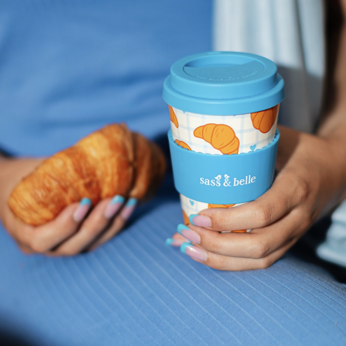 Croissant Travel Coffee Cup - Sass & Belle-2