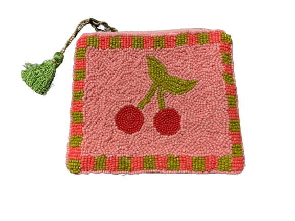 Tasje Met Kralen Kers-1