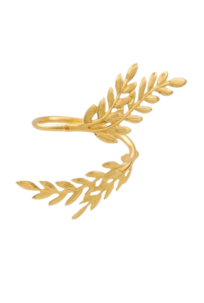 Servetring Bladeren Goud