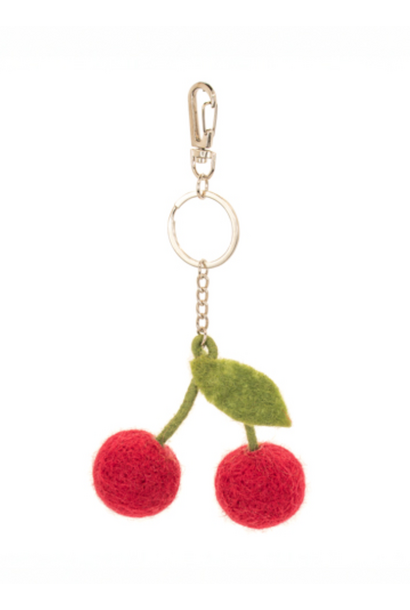Felt Keychain Cherry