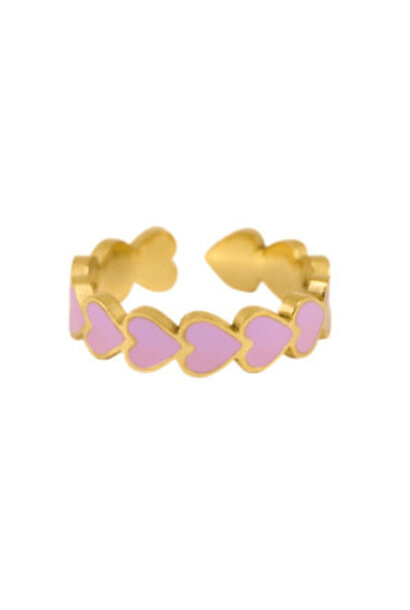 Ring Hart Goud Lila