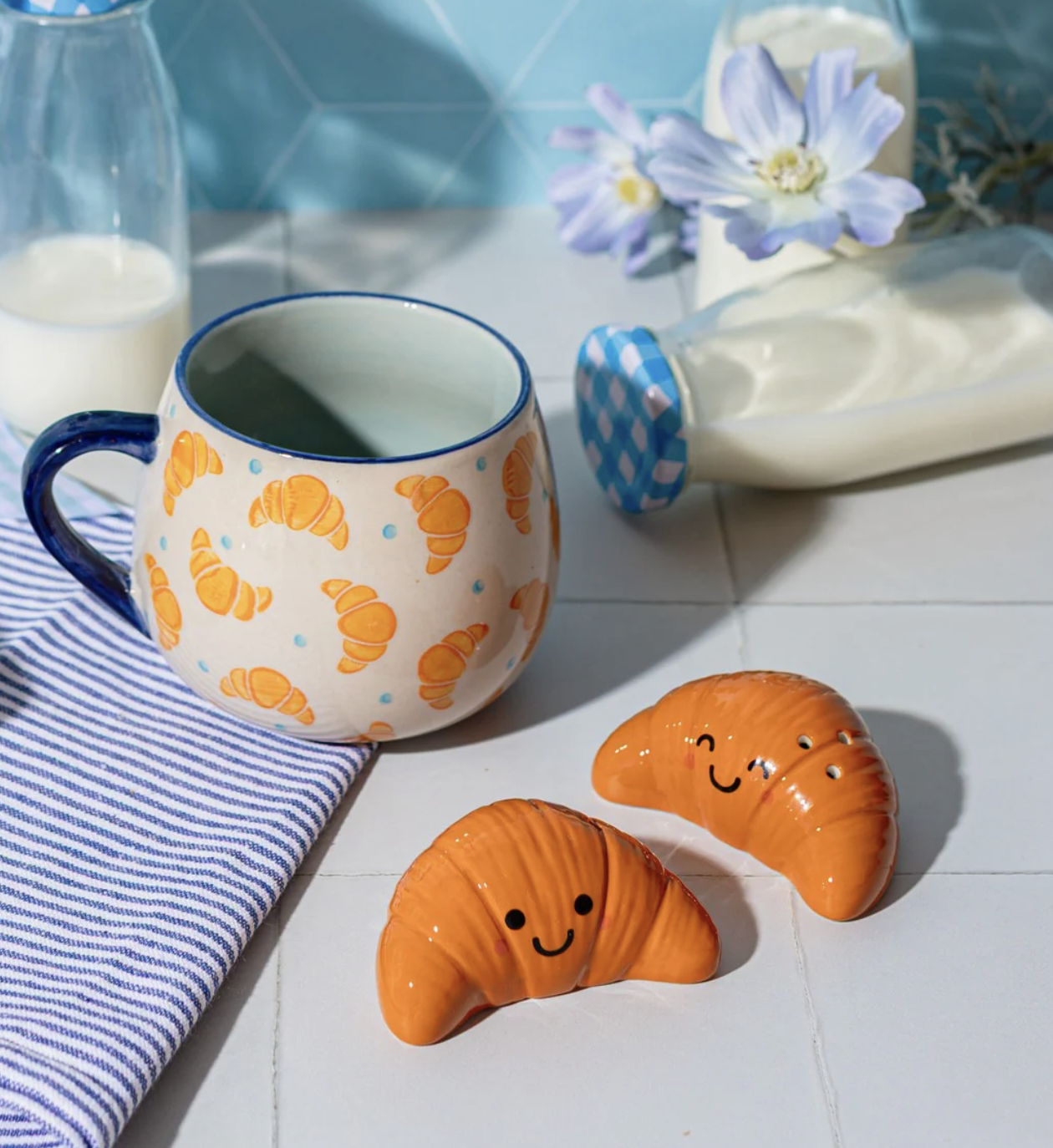 Croissant Set Salt & Pepper Shakers - Sass & Belle-2